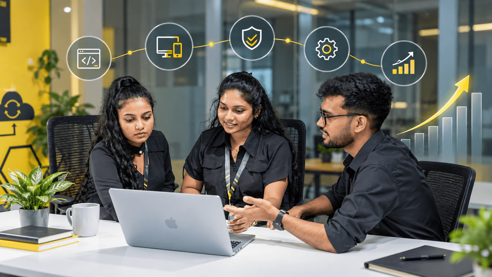 DigitalBee Labs web development team collaborating in Colombo